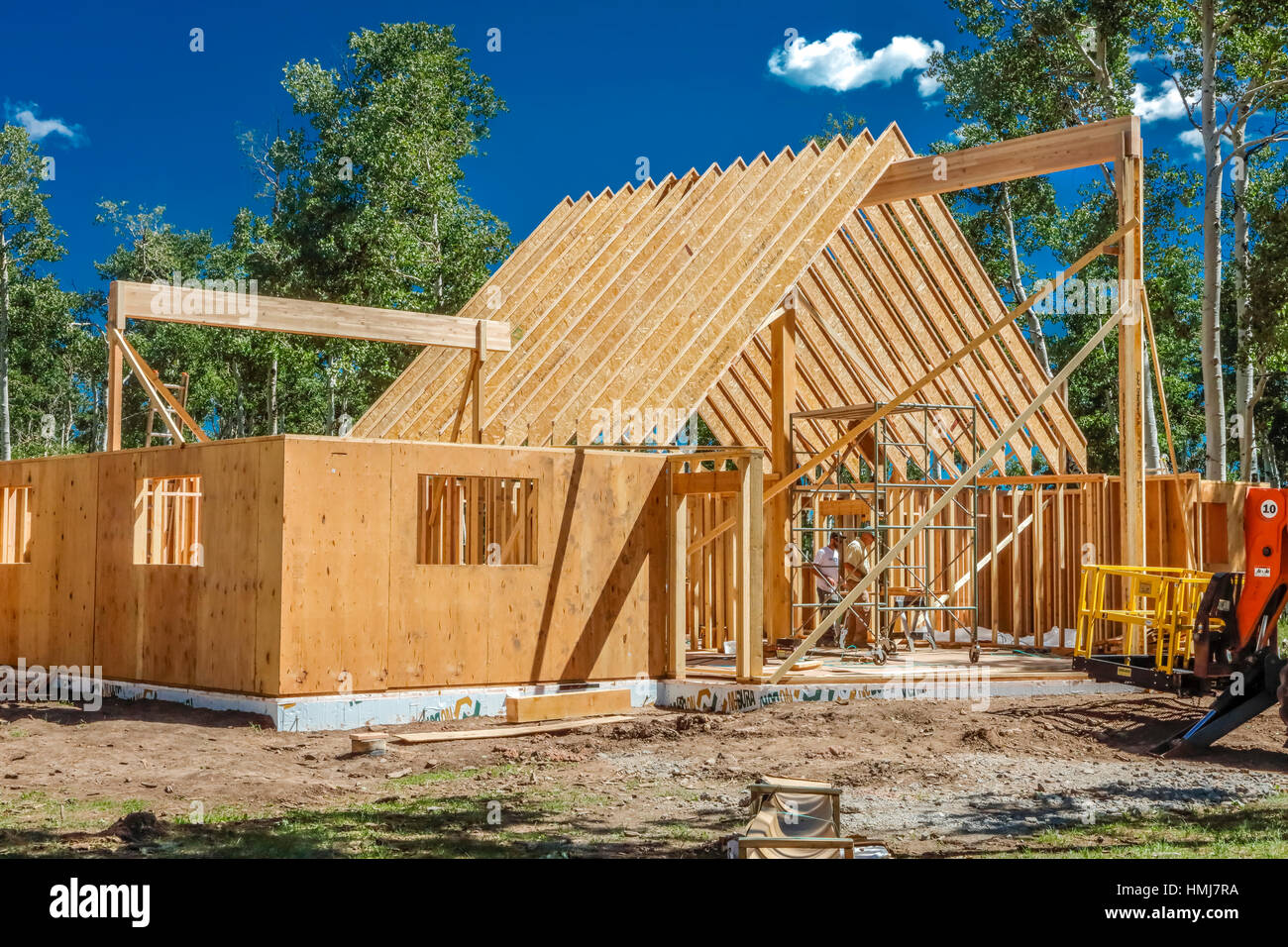 July 14, 2016 - Construction of a "A" Frame House owned by photographer ...