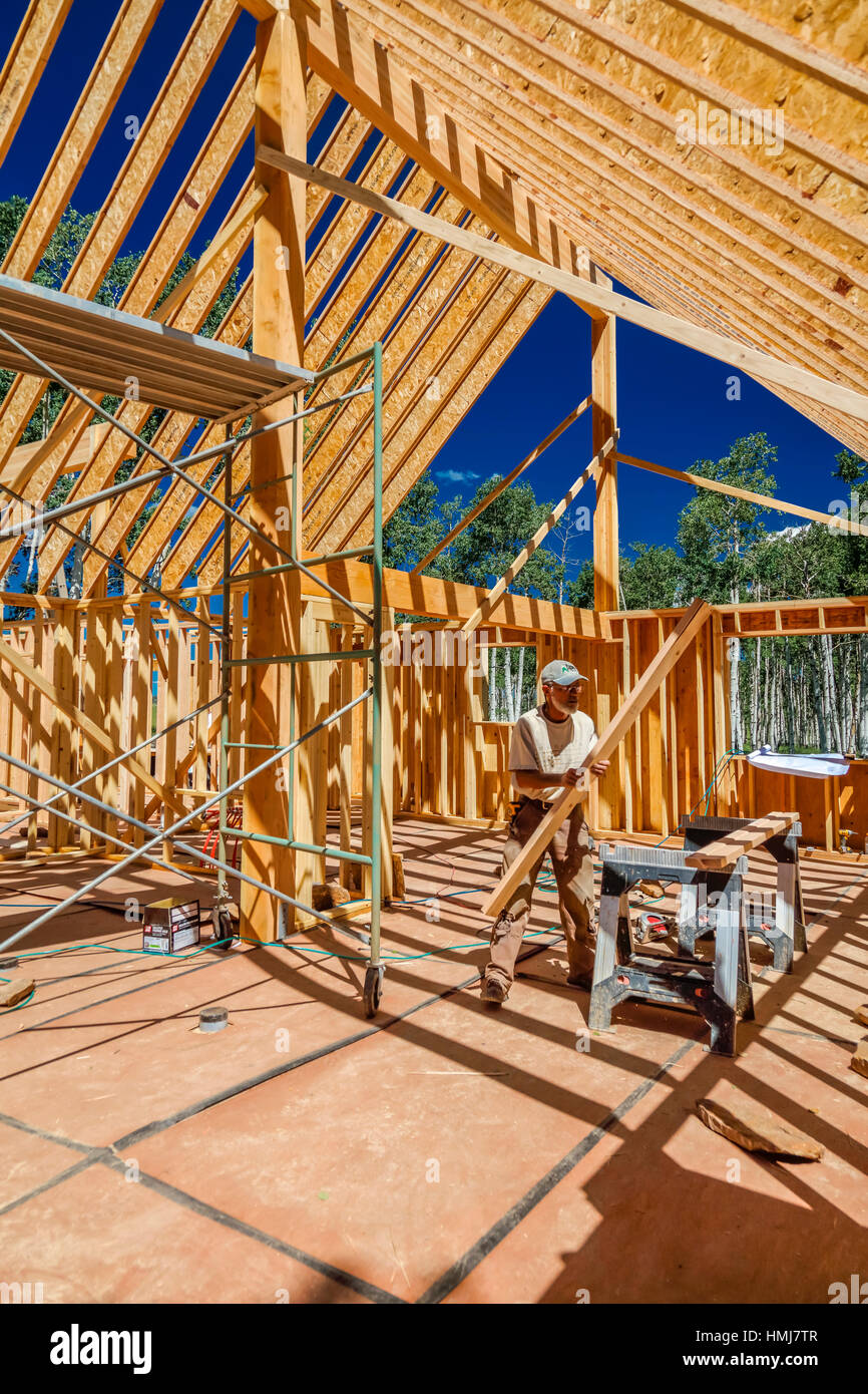 July 14, 2016 - Construction of a "A" Frame House owned by photographer ...