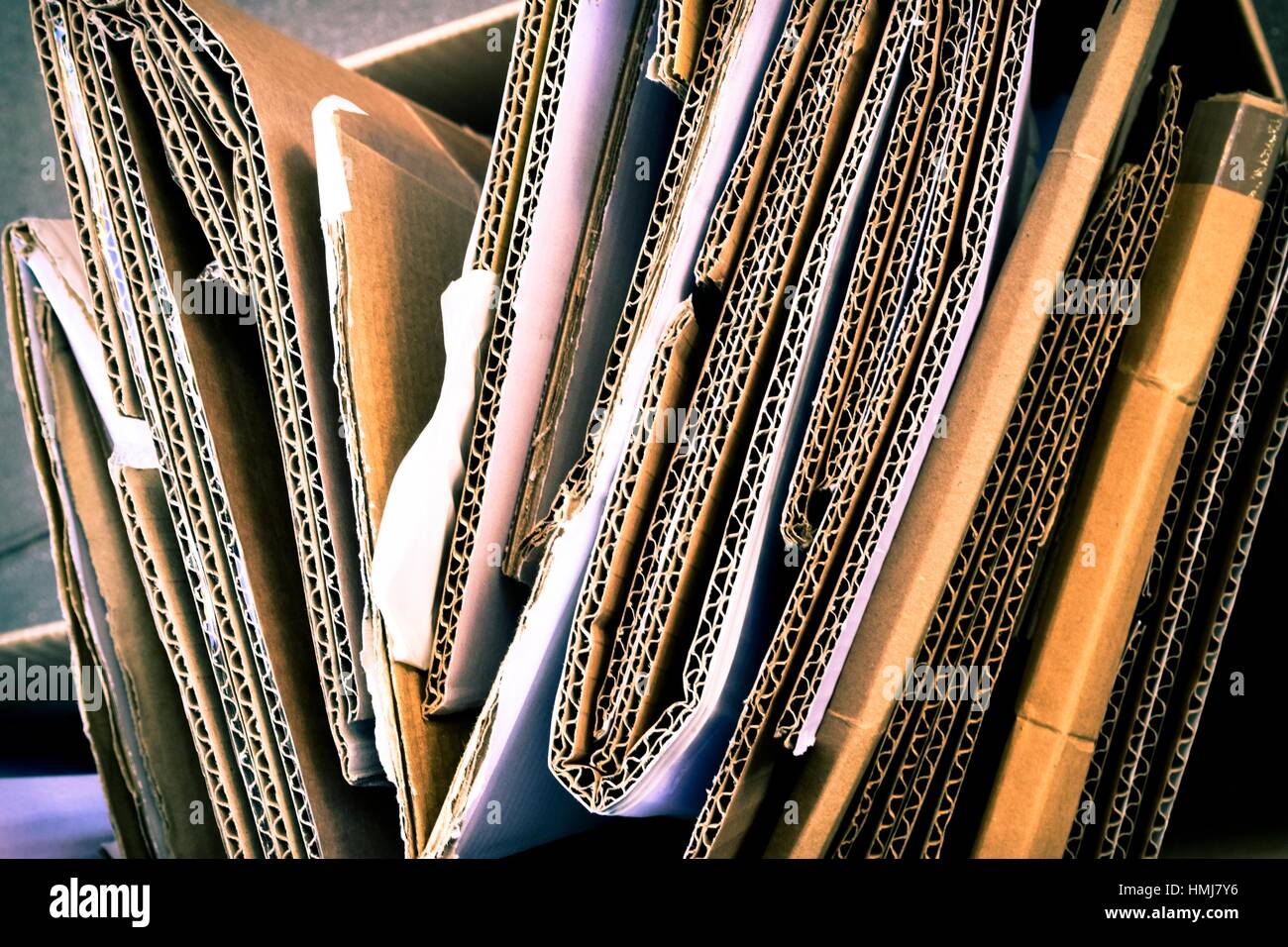 Broken down cardboard boxes Stock Photo Alamy