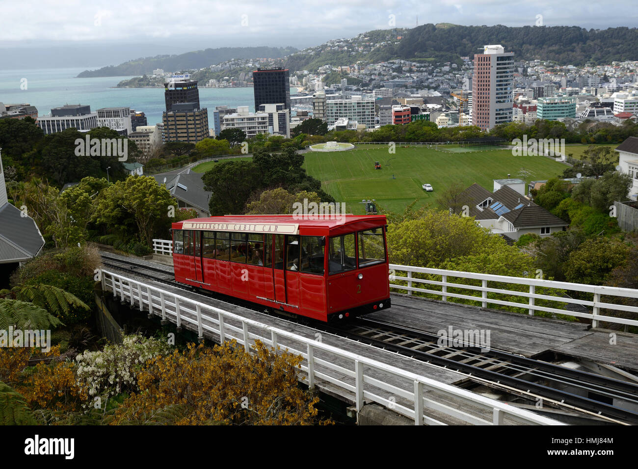 The Wellington cable car, New Zealand Stock Photo