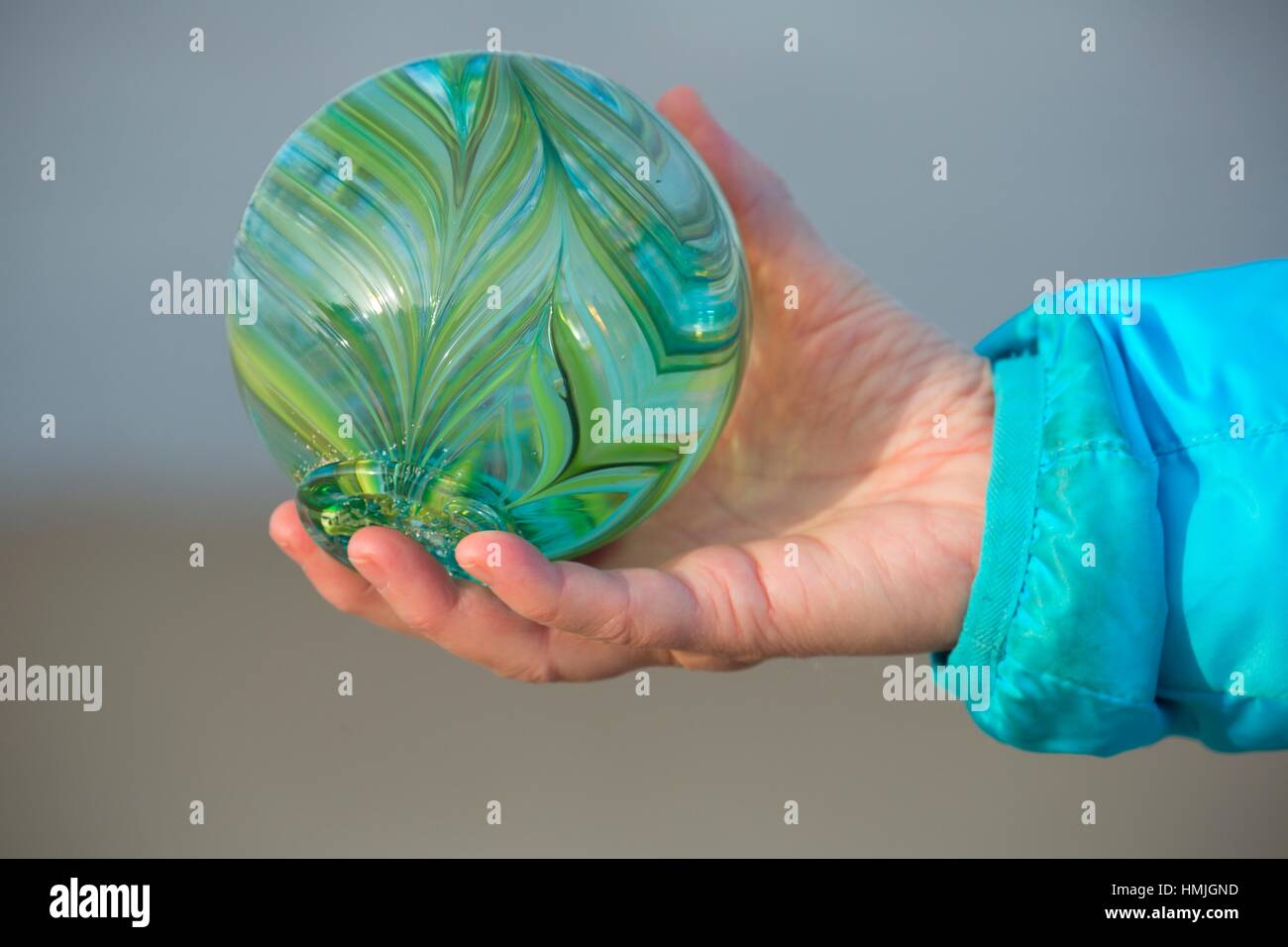 Found blown glass float, Lincoln City, Pacific Coast Scenic Byway