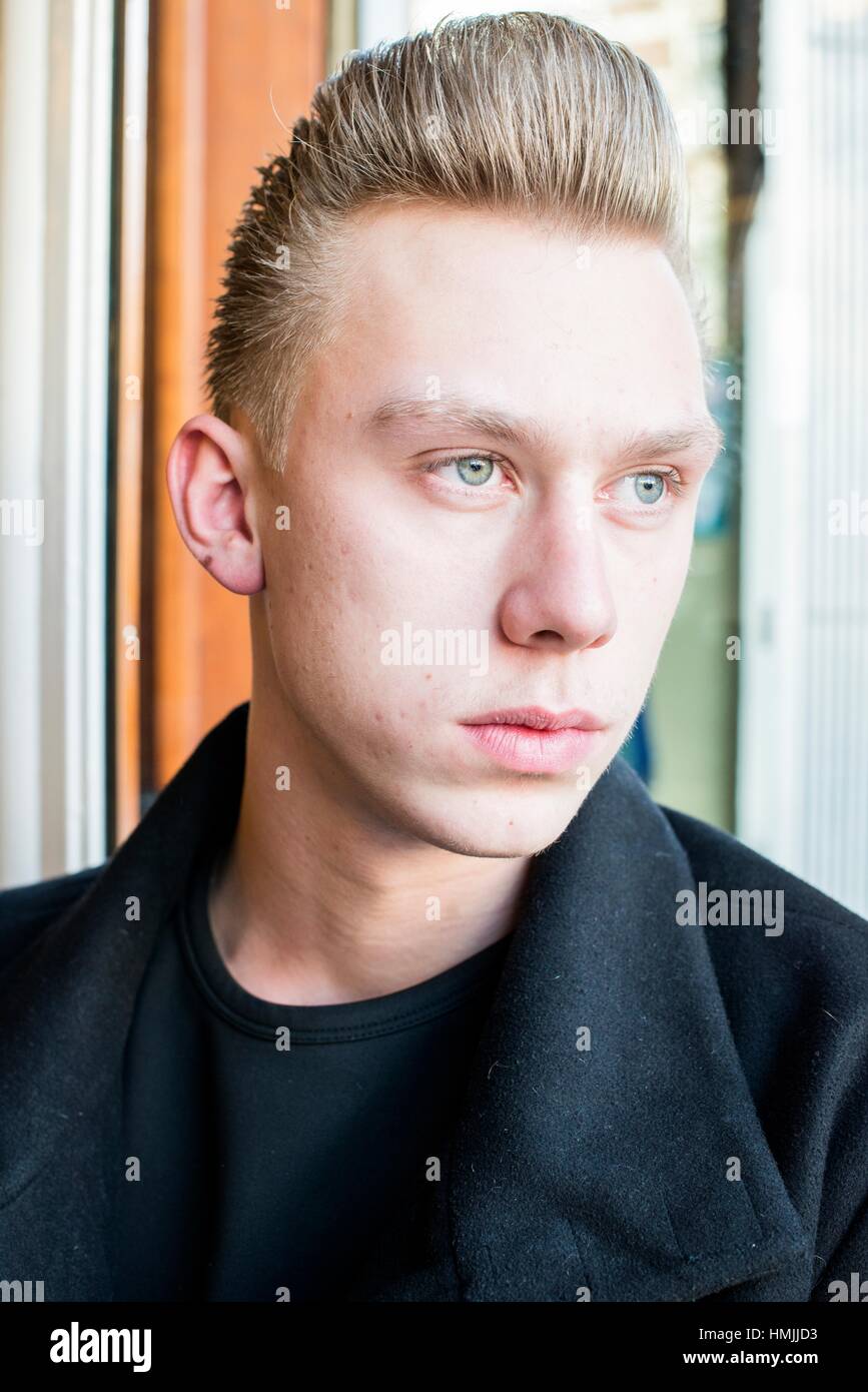 Rotterdam Netherlands Portrait Young Blonde Man Just