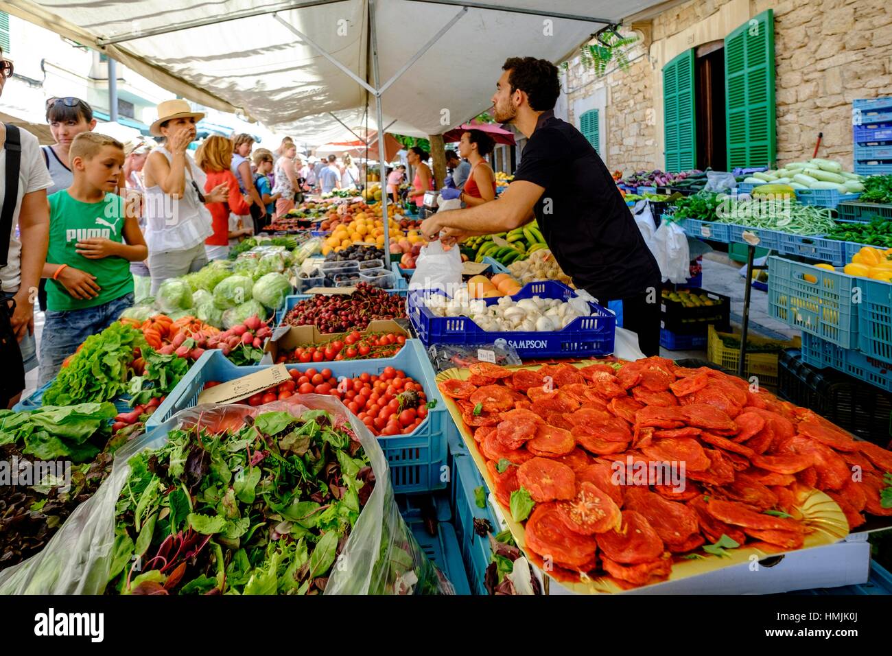 verduleria, mercado comarcal, Santanyi, Majorca, Balearic Islands, Spain  Stock Photo - Alamy