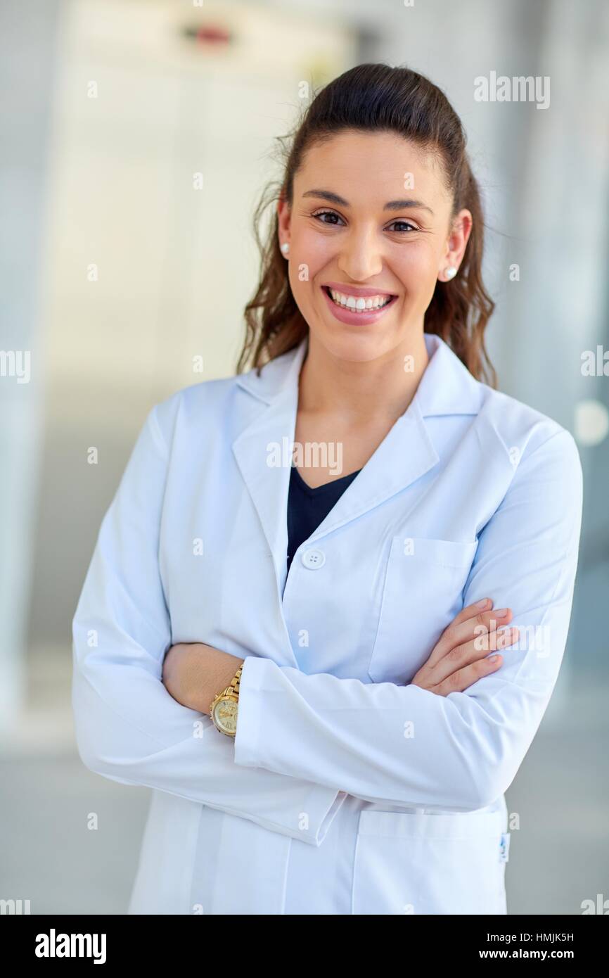 Female Doctor, looking at camera, Plastic Surgeon Stock Photo Alamy