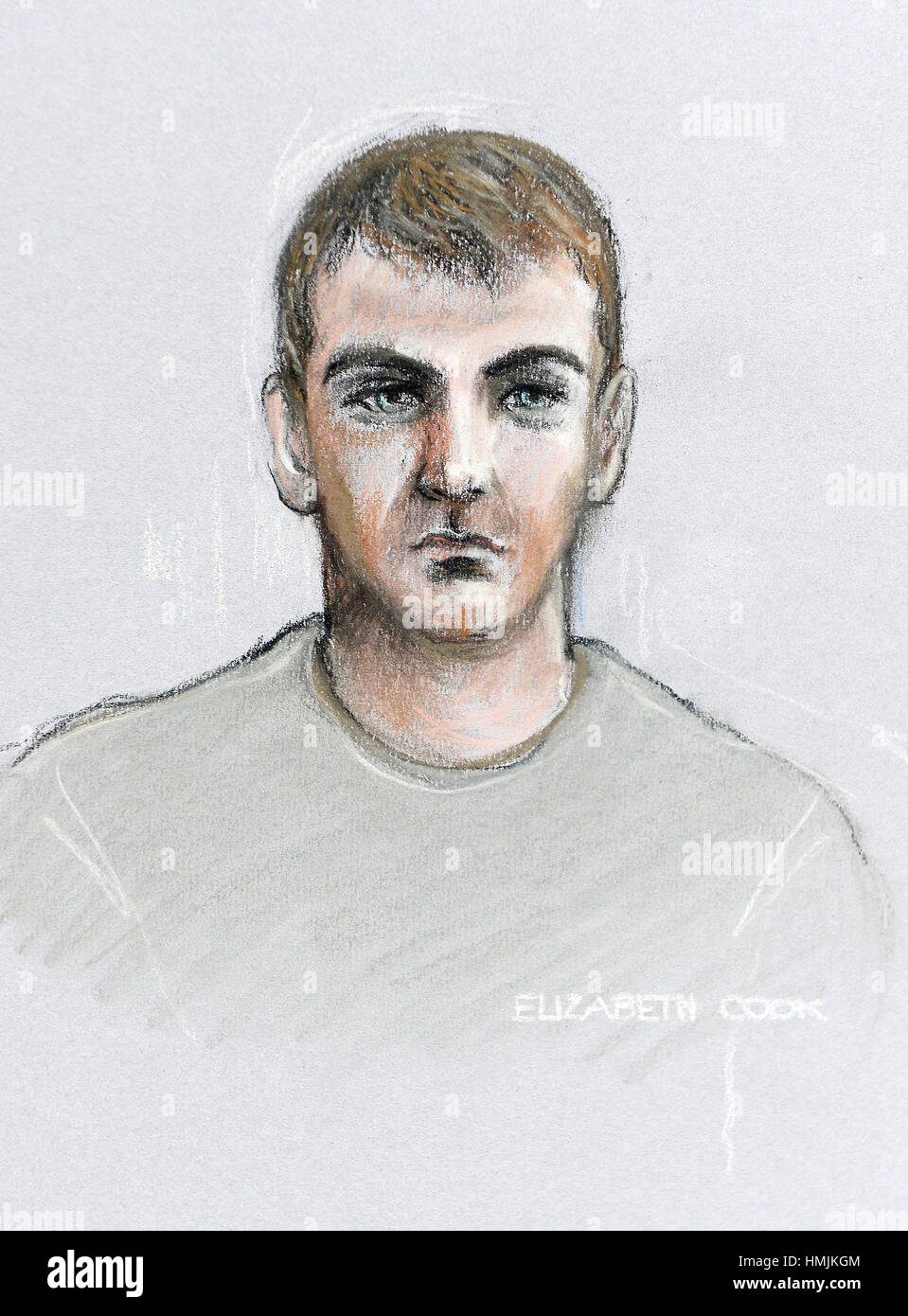 Court Artist Sketch By Elizabeth Cook Of Ciaran Maxwell