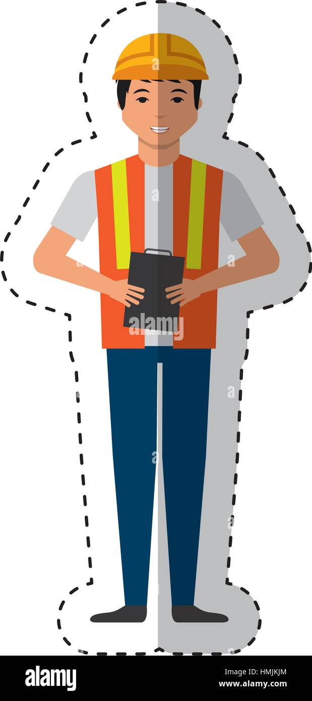 Construction professional avatar character vector illustration design ...