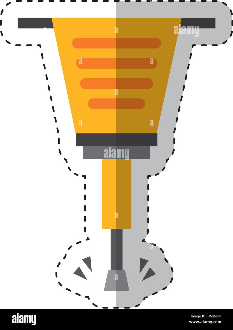 pneumatic hammer tool isolated icon vector illustration design Stock ...