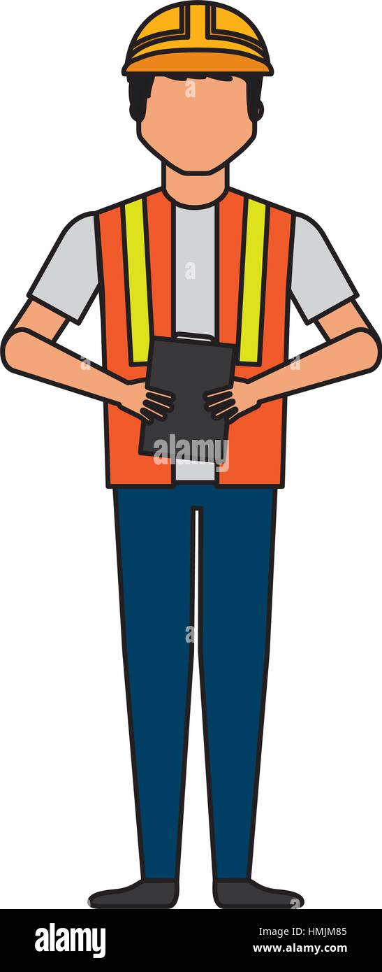 Construction professional avatar character vector illustration design ...