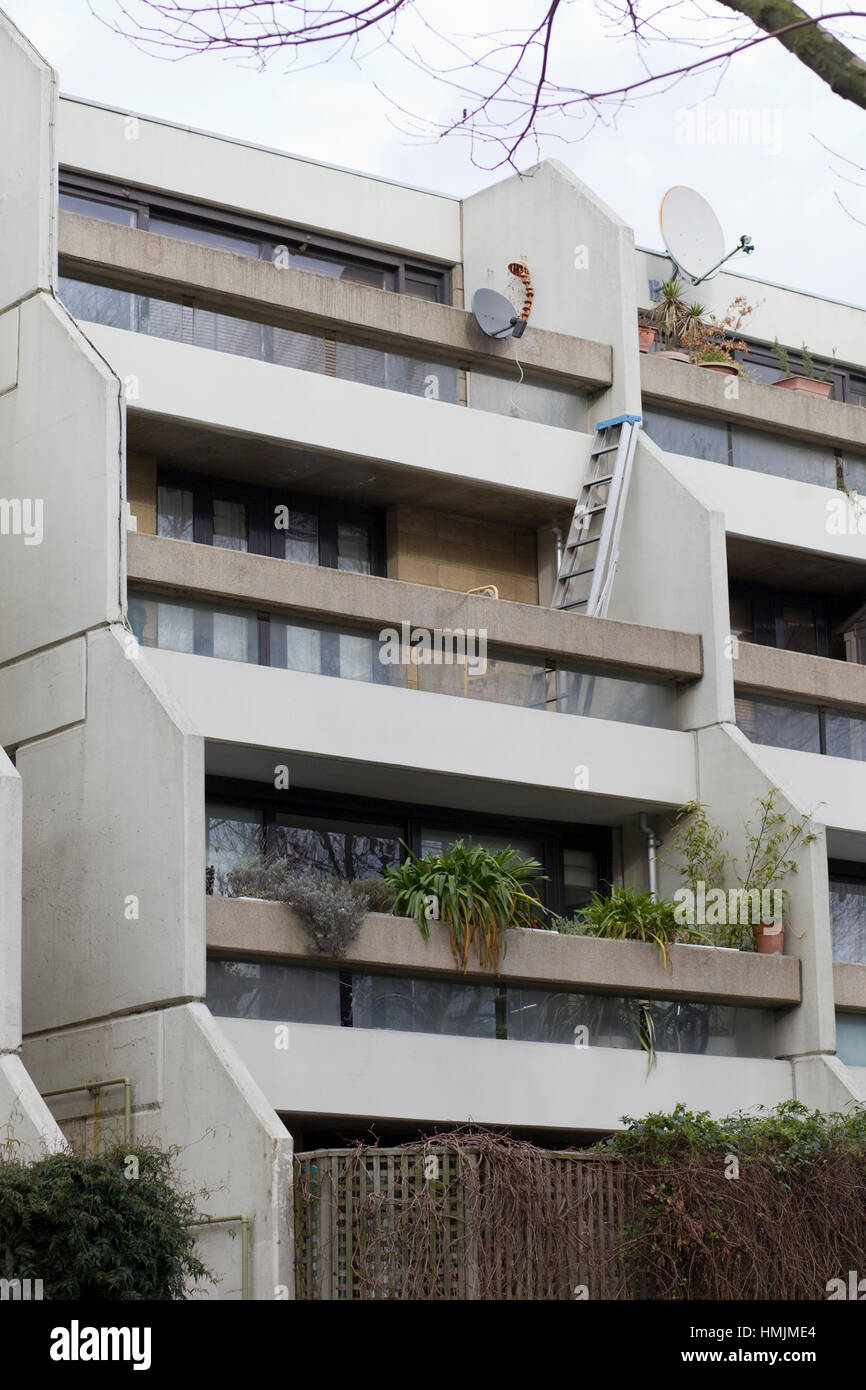 Concrete apartments Rowley way London Stock Photo Alamy