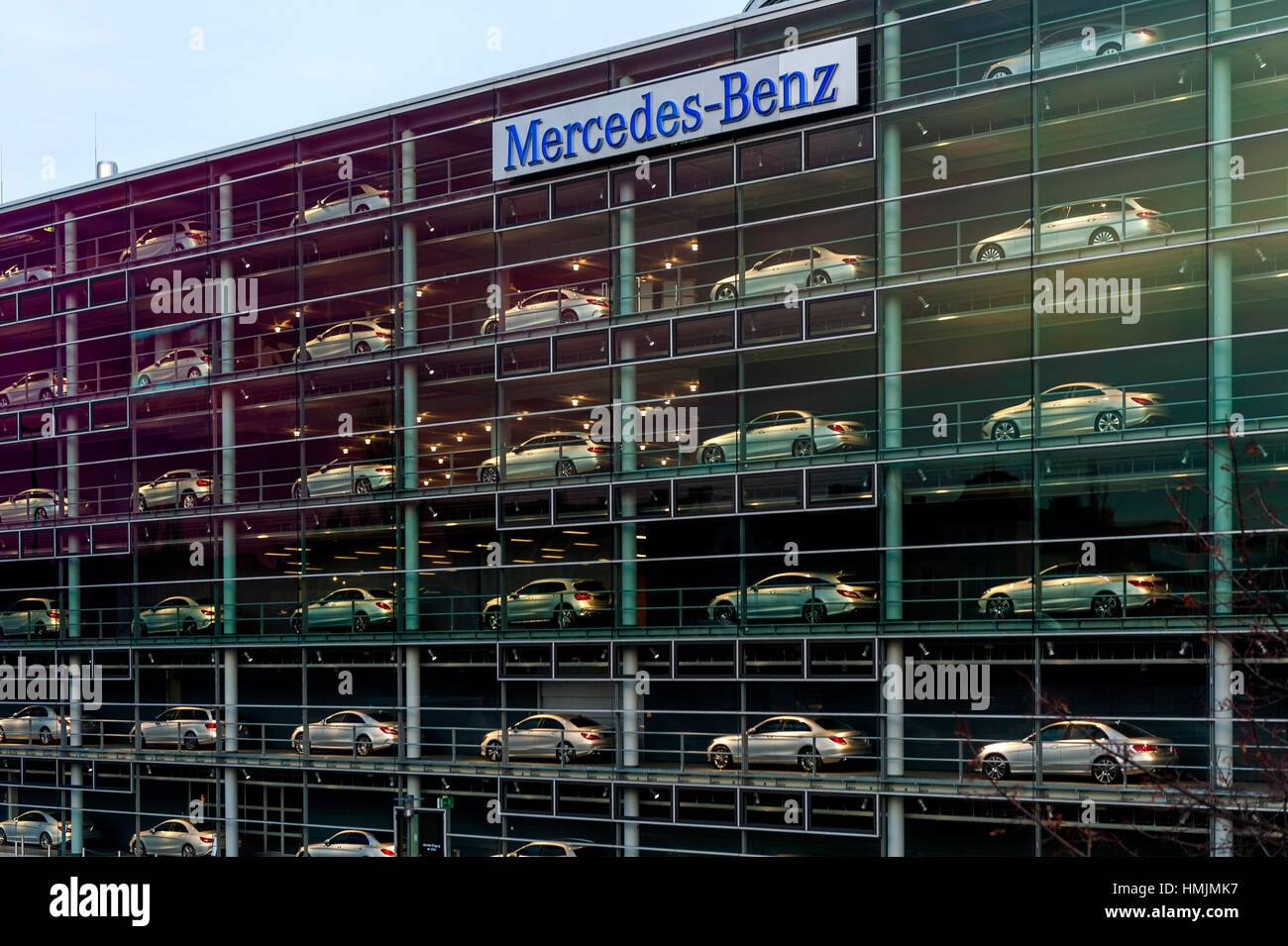 Mercedes Benz Branch Munich - Bavaria, Germany Stock Photo