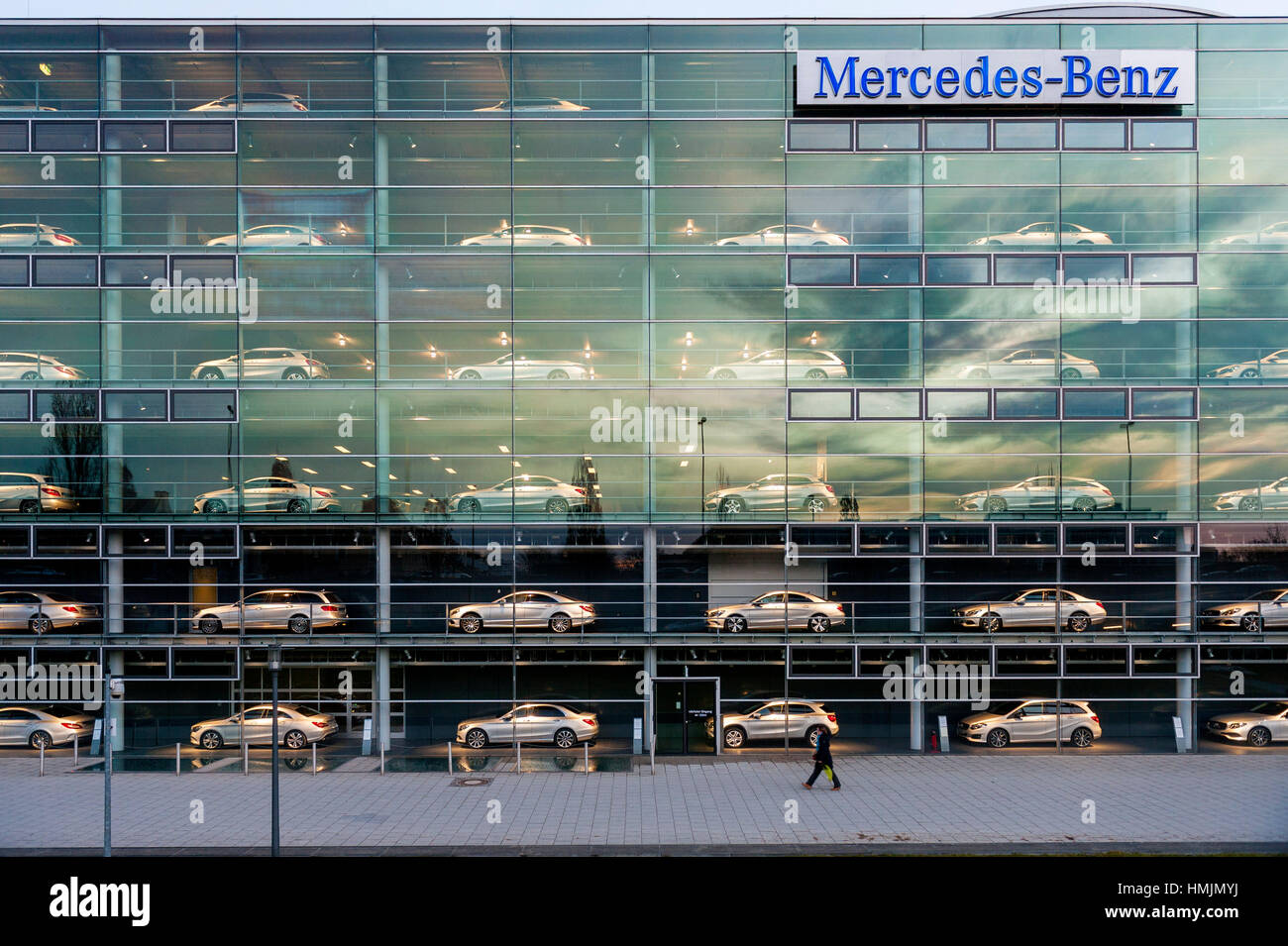 Mercedes Benz Branch Munich - Bavaria, Germany Stock Photo