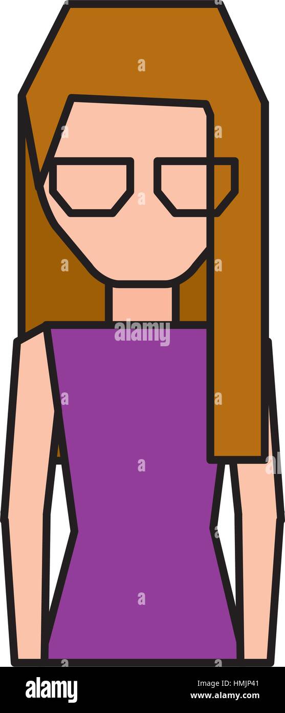 young woman avatar character vector illustration design Stock Vector ...