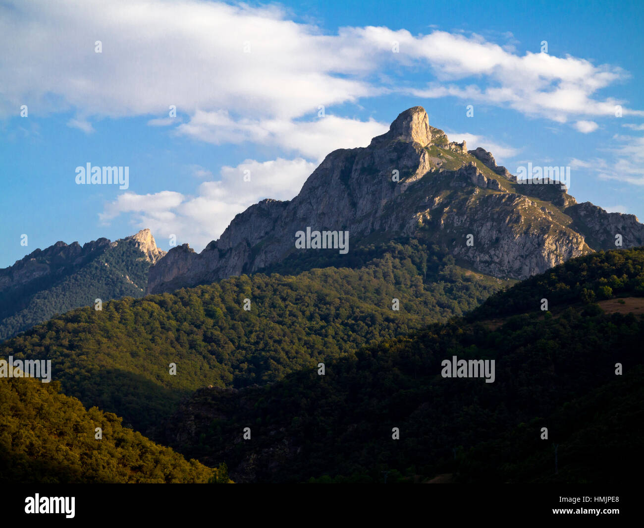 Mountain near La Vega in the Picos de Europa National Park Liebana Cantabria northern Spain Stock Photo