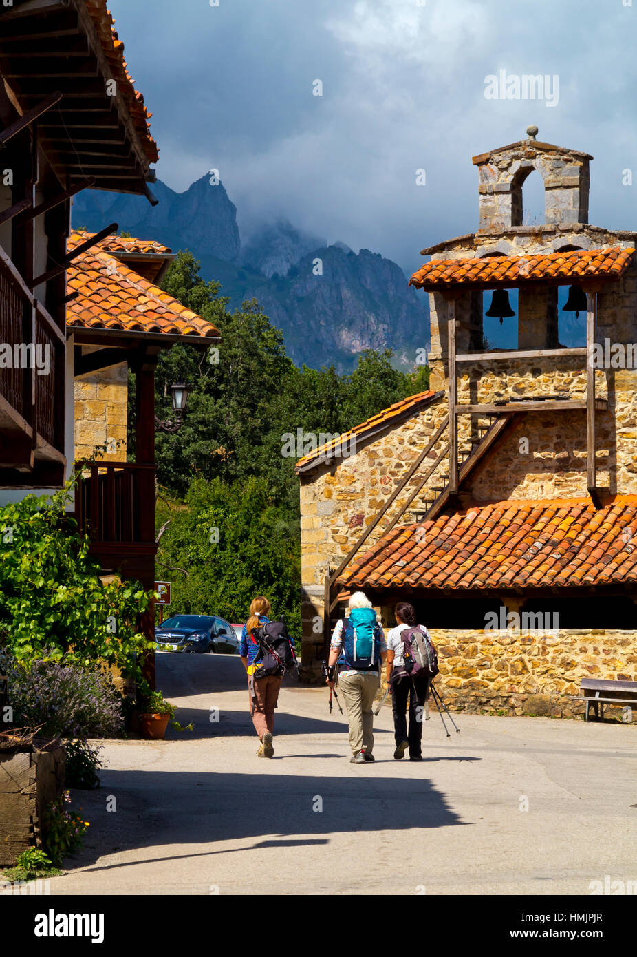 Walkers in spanish village hires stock photography and images Alamy