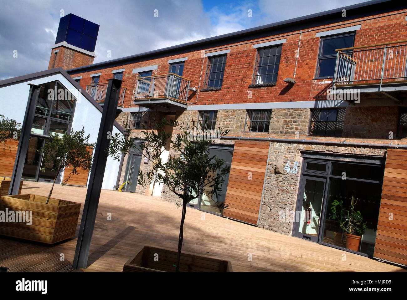 Paintworks develpment, Bristol, with offices, studios, flats houses and