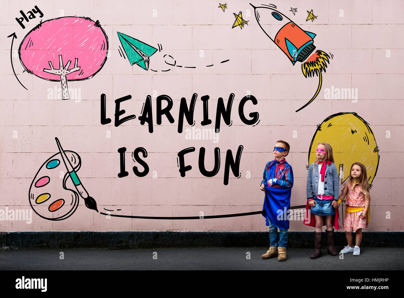 Children Imagination Learning Icon Concept Stock Photo - Alamy