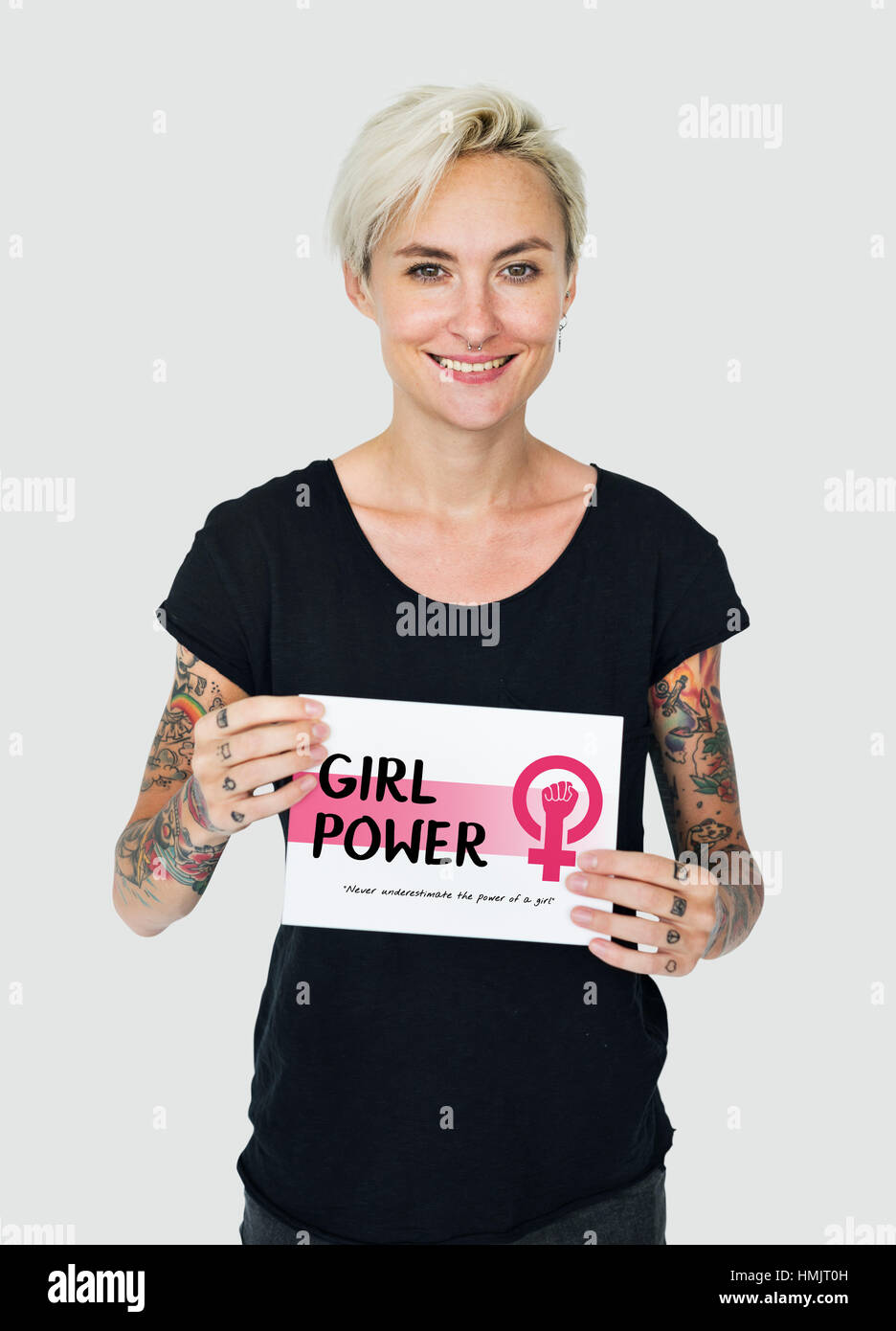 Women Girl Power Feminism Equal Opportunity Concept Stock Photo