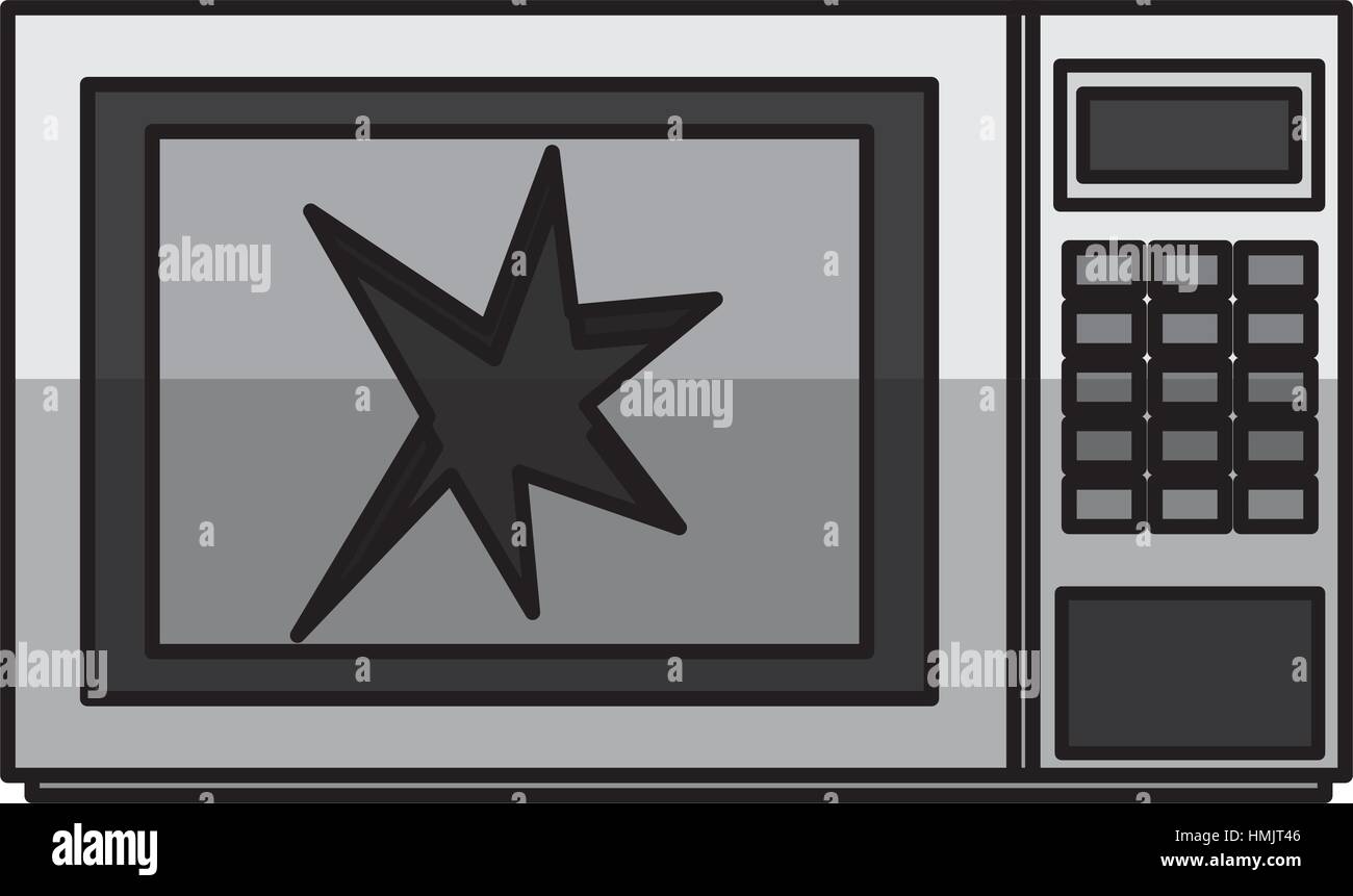 Broken Microwave Stock Vector Images - Alamy