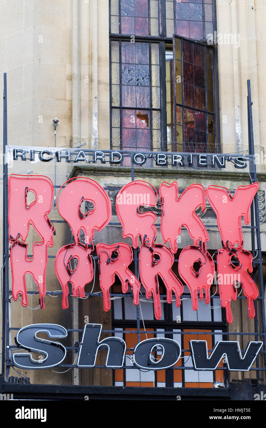 Billboard Advertising the theatre production of the rocky horror picture show Stock Photo