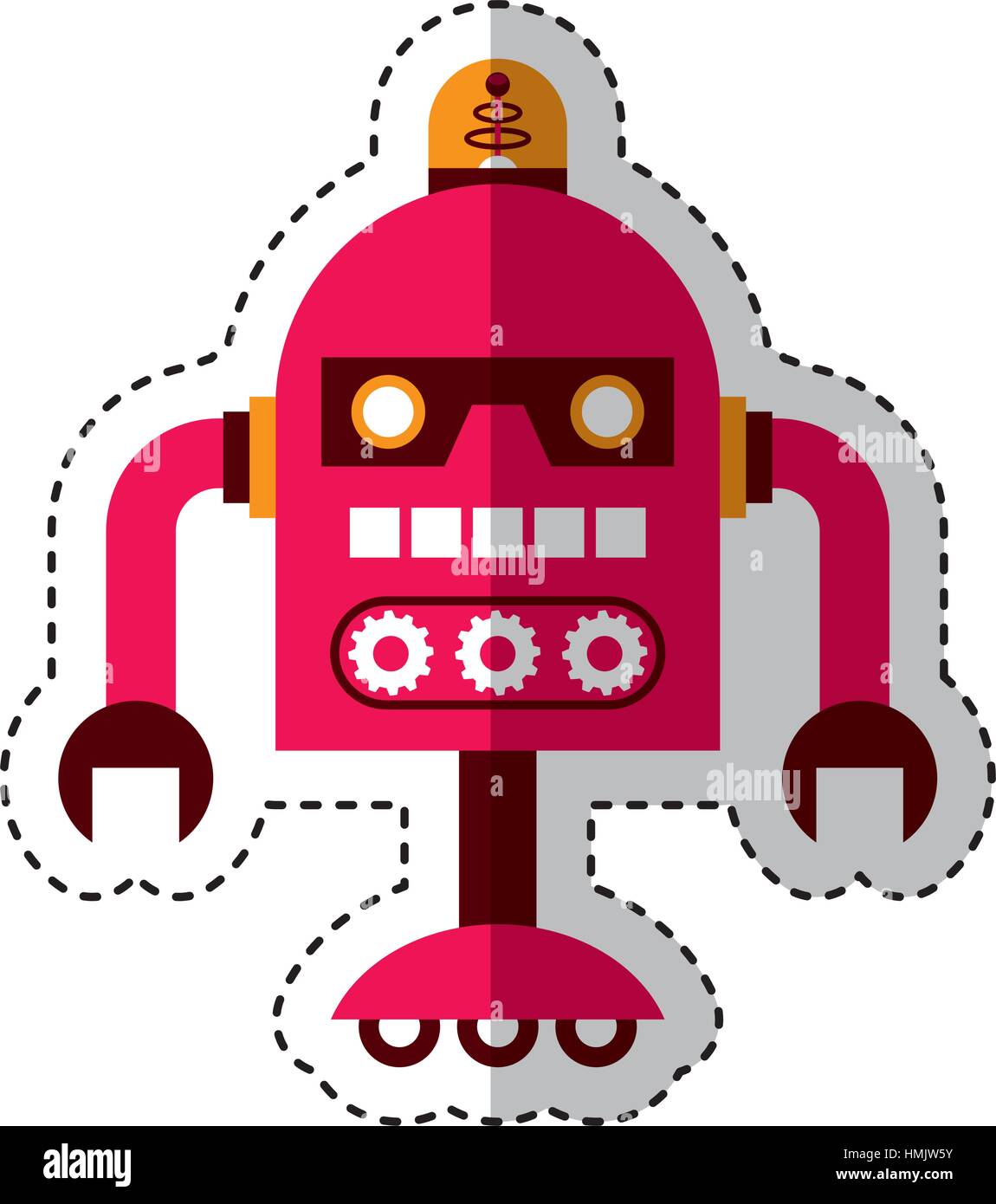 electric robot avatar character vector illustration design Stock Vector ...