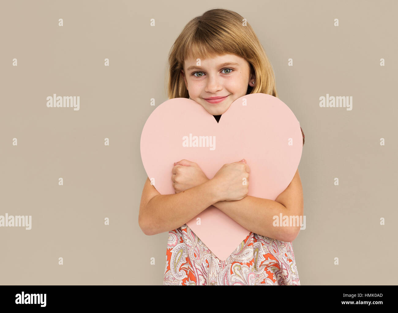 Cheerful Little Girl Happy Smiling Studio Concept Stock Photo - Alamy