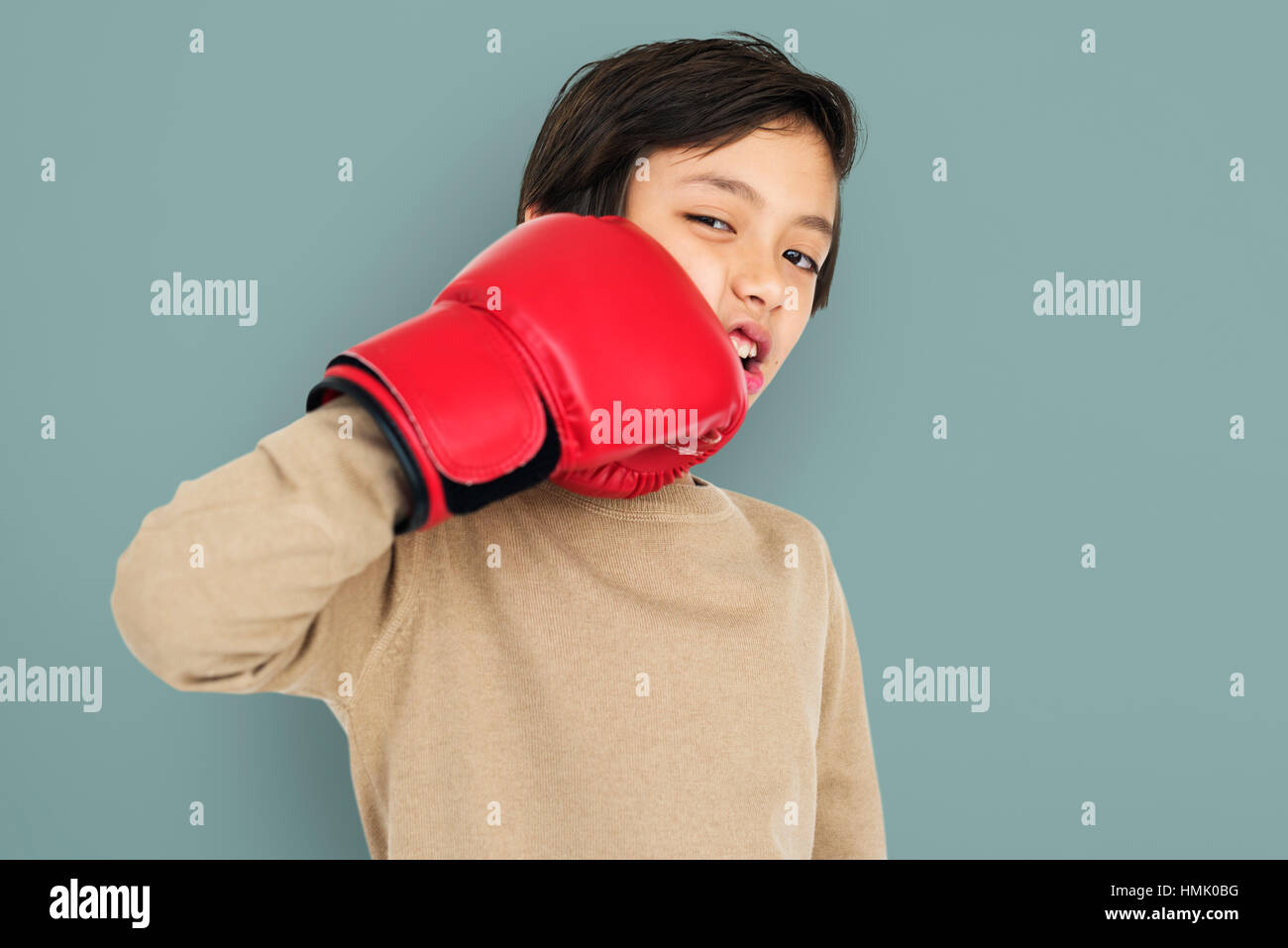 Little Boy Boxing Gloves Concept Stock Photo Alamy
