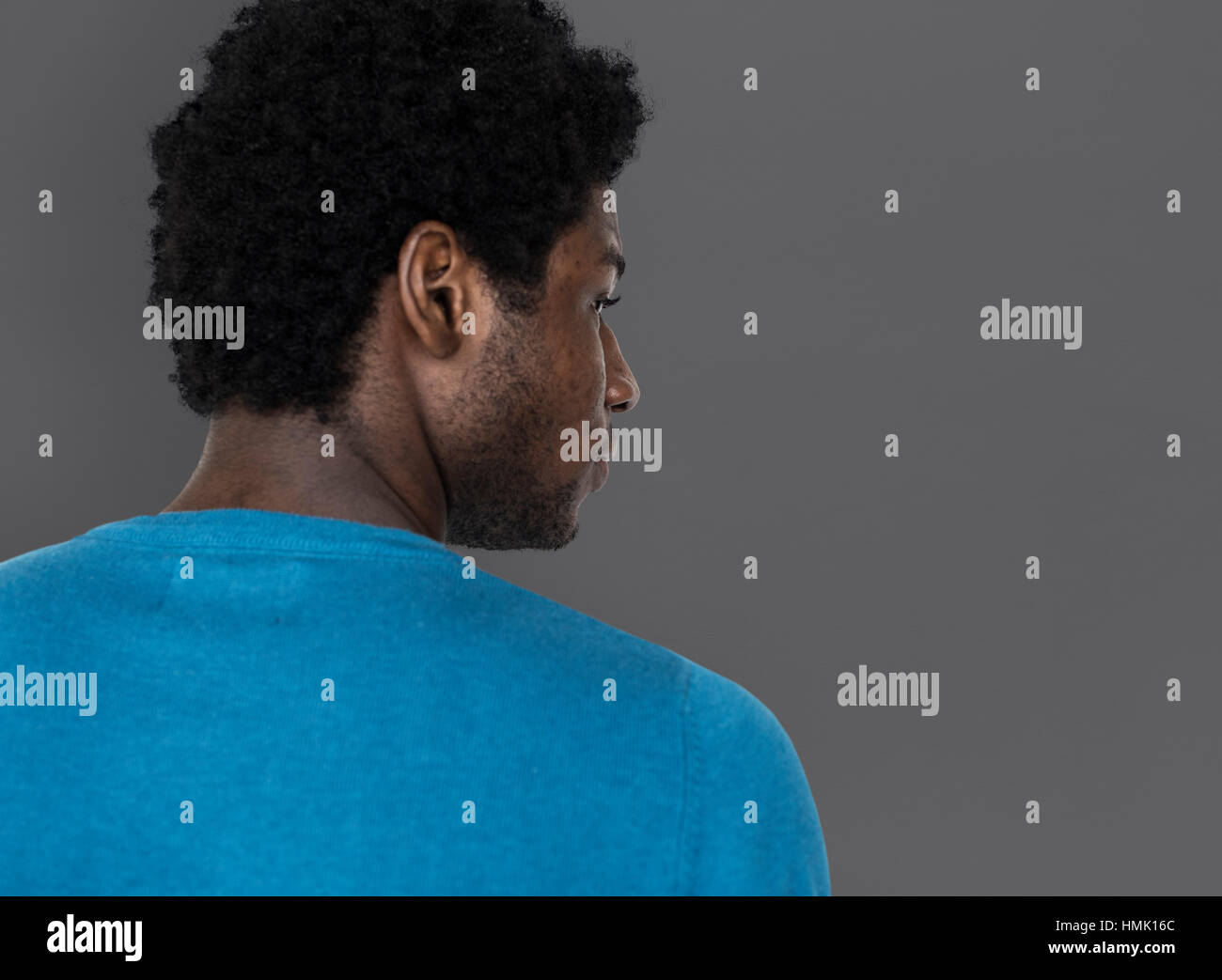 African Descent Serious Looking Back Concept Stock Photo - Alamy