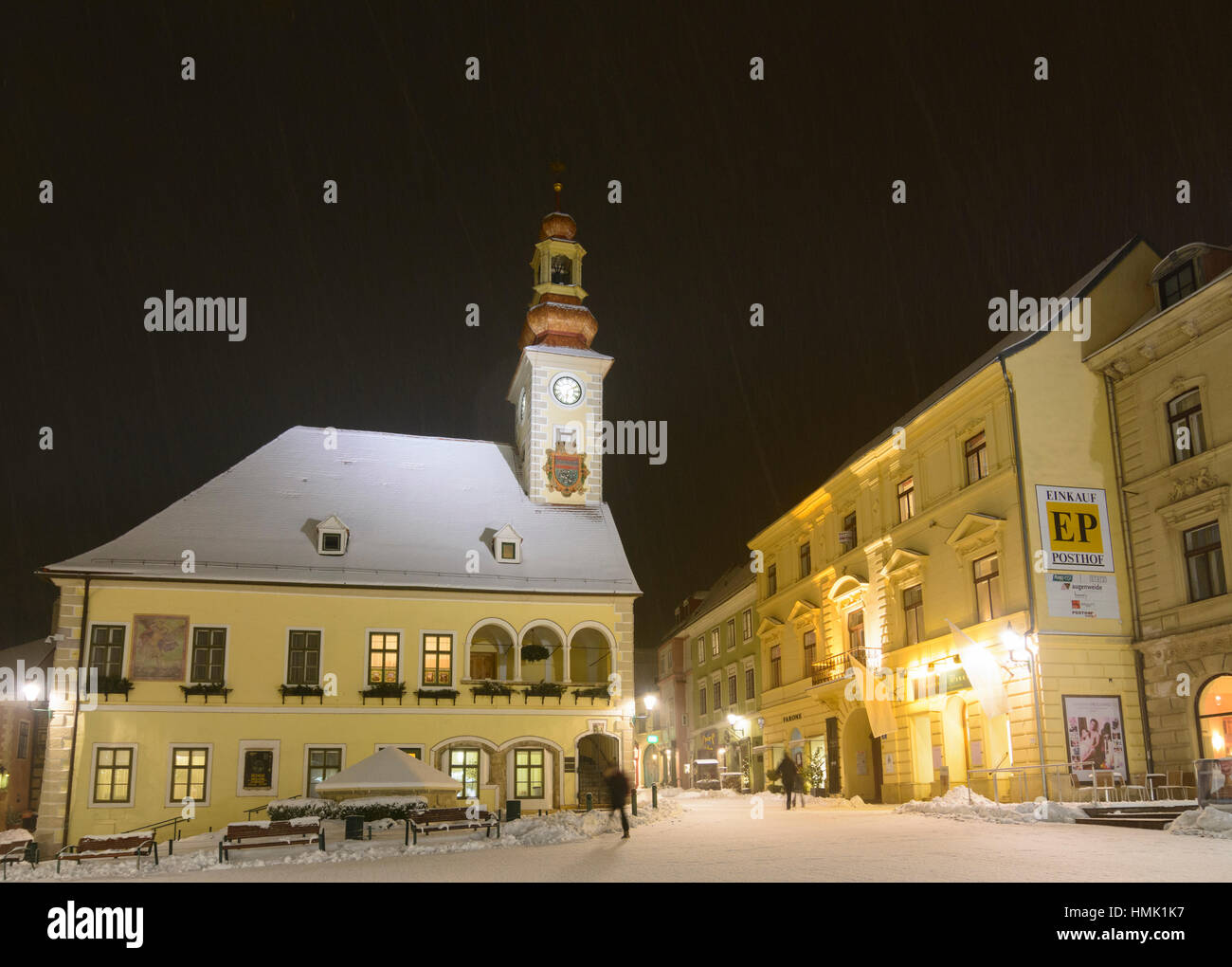 Mödling: Town Hall, Herzoggasse, Schrannenplatz, Wienerwald, Vienna Woods, Niederösterreich, Lower Austria, Austria Stock Photo