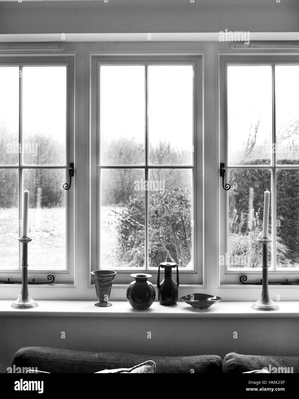 Window sill ornaments Black and White Stock Photos & Images Alamy