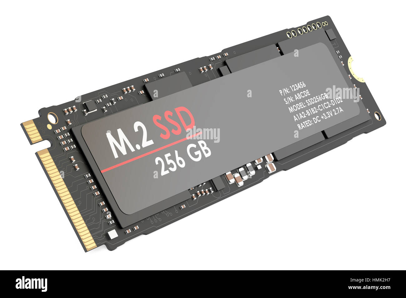 m.2 SSD 256 gb, 3D rendering isolated on white background Stock Photo ...