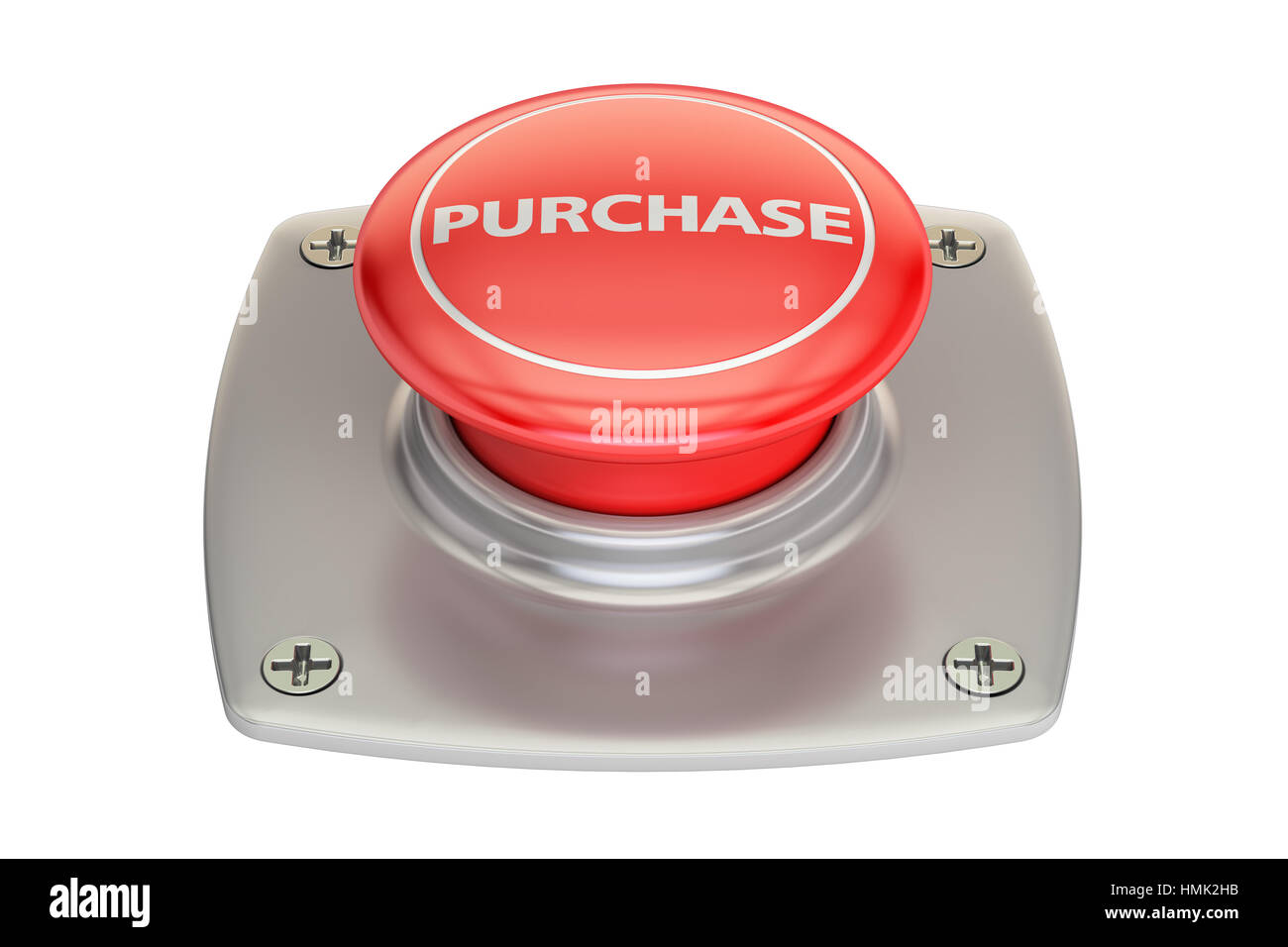 Purchase Red Button, 3D rendering isolated on white background Stock ...