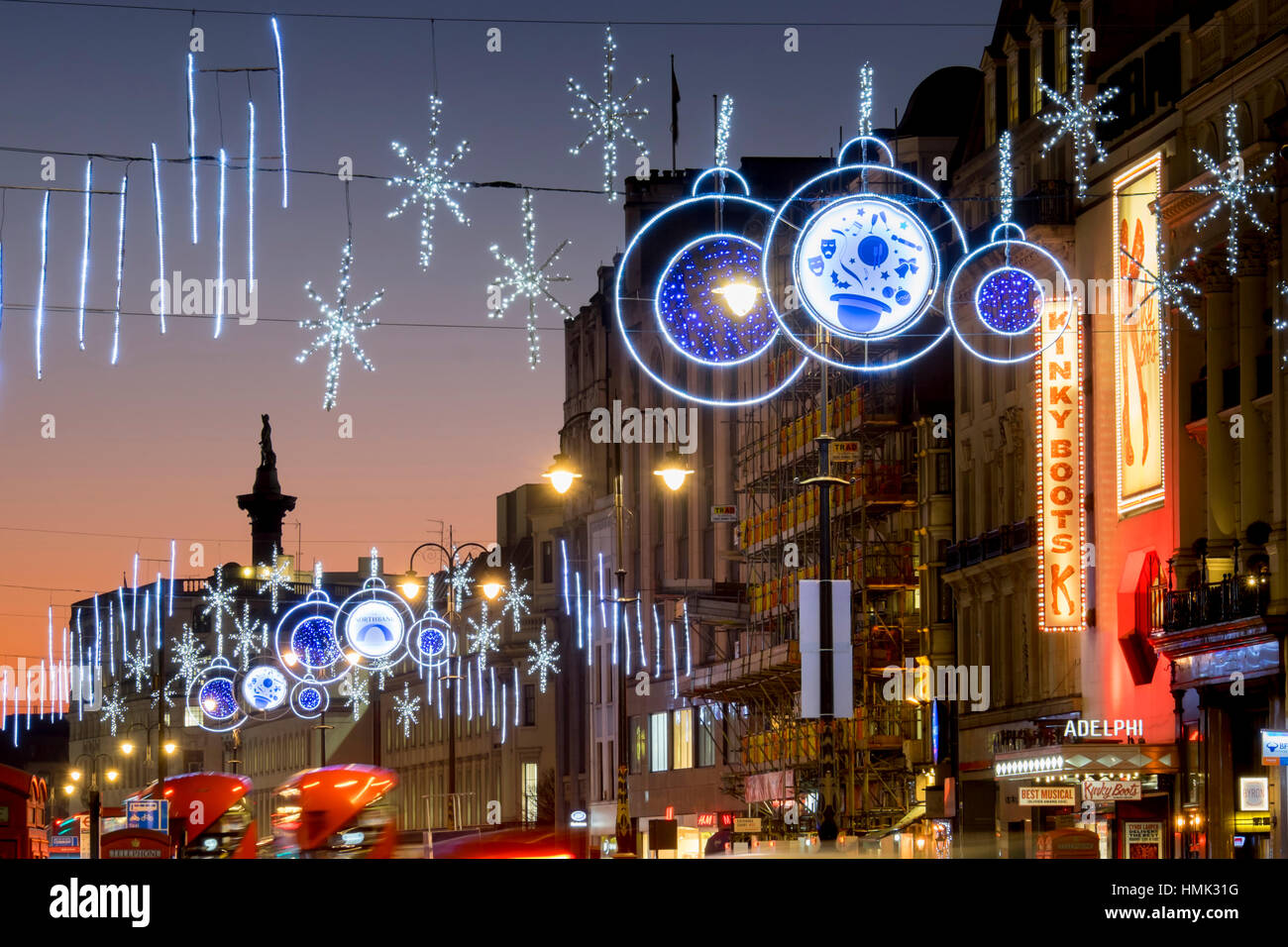 europe, UK, England, London, Strand christmas lights Stock Photo Alamy