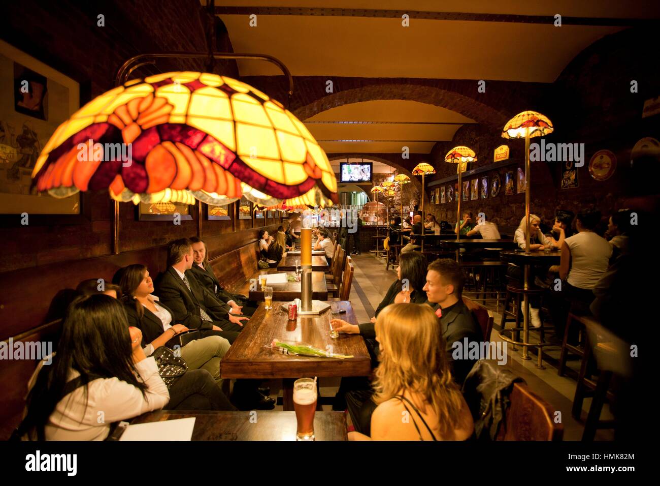 Underground brewery Pub CK Browar Sp, Krakow, Poland Stock Photo Alamy