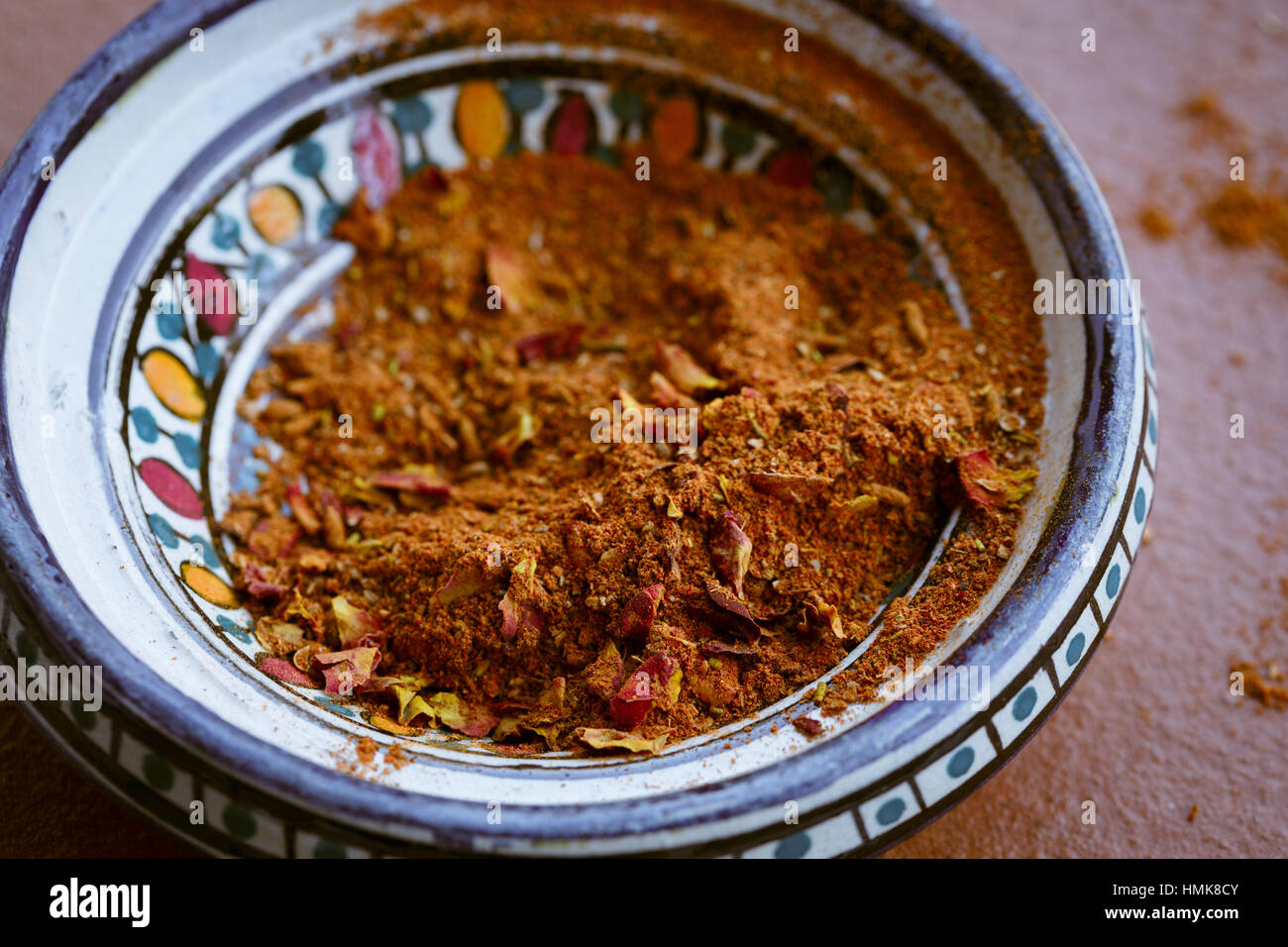 Ras el hanout, a spice mix from North Africa Stock Photo