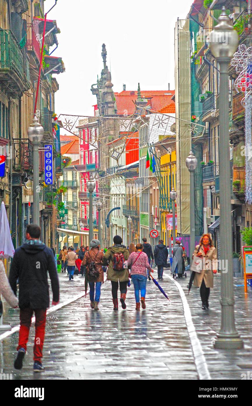 Rua das Flores, Porto, Portugal Stock Photo - Alamy