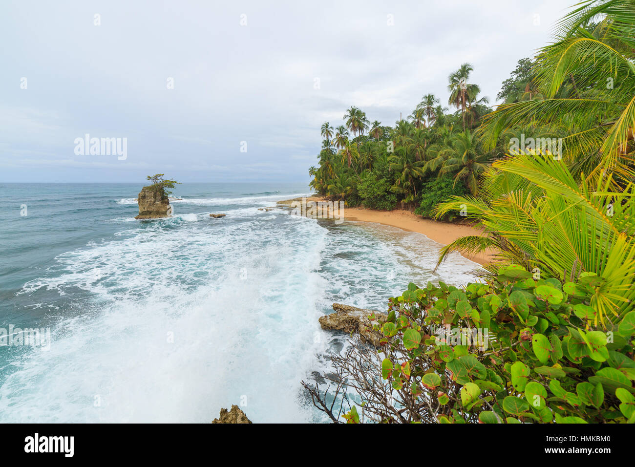 Idyllic beach Manzanillo Costa Rica Stock Photo Alamy