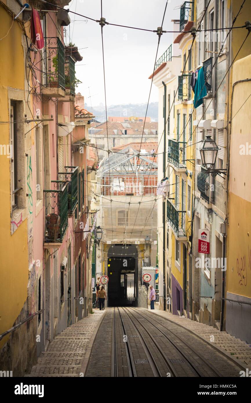 Calçada Bica Pequena at Lisbon, Portugal Stock Photo - Alamy
