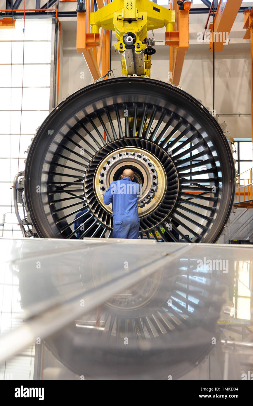 RollsRoyce Trent 900 jet aeroengine maintenance and overhaul at SAESL