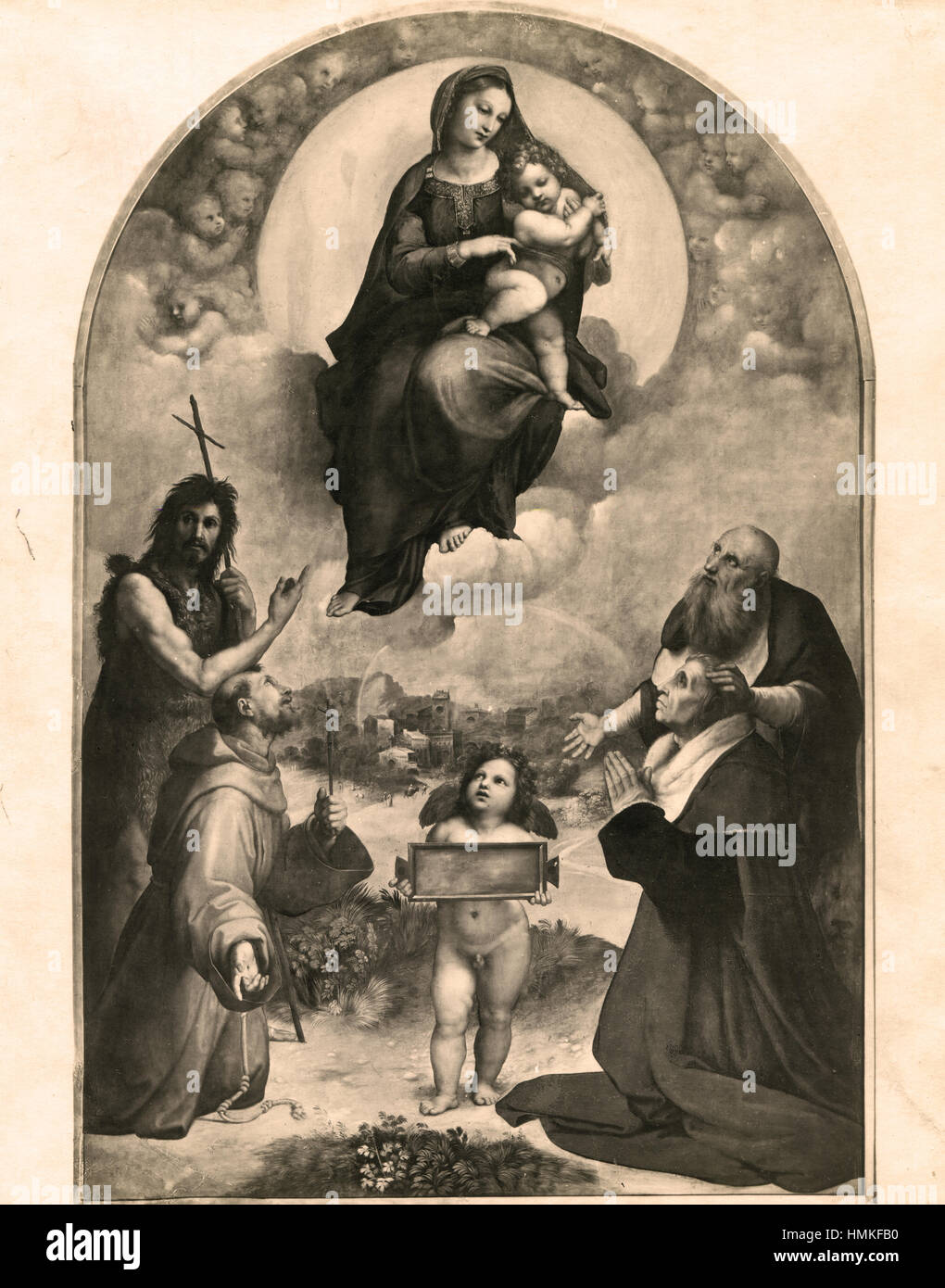 Vintage Photo 1880-1930 The Madonna of Foligno oil painting of Raphael ...