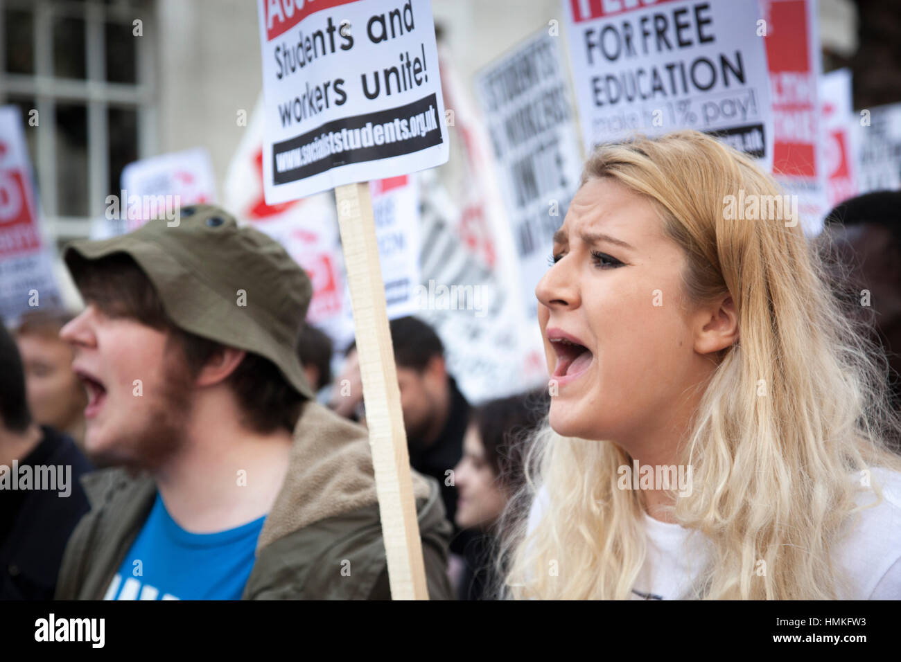 Student protest against education fees. They marched through London ...