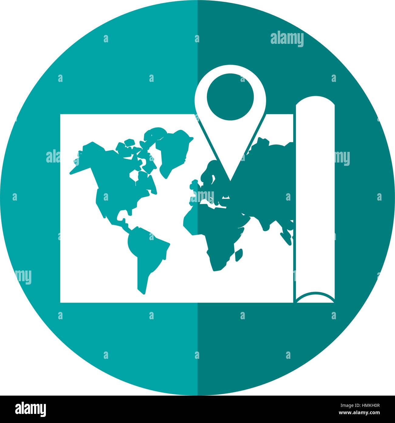 map pointer world destination icon shadow Stock Vector Image & Art - Alamy