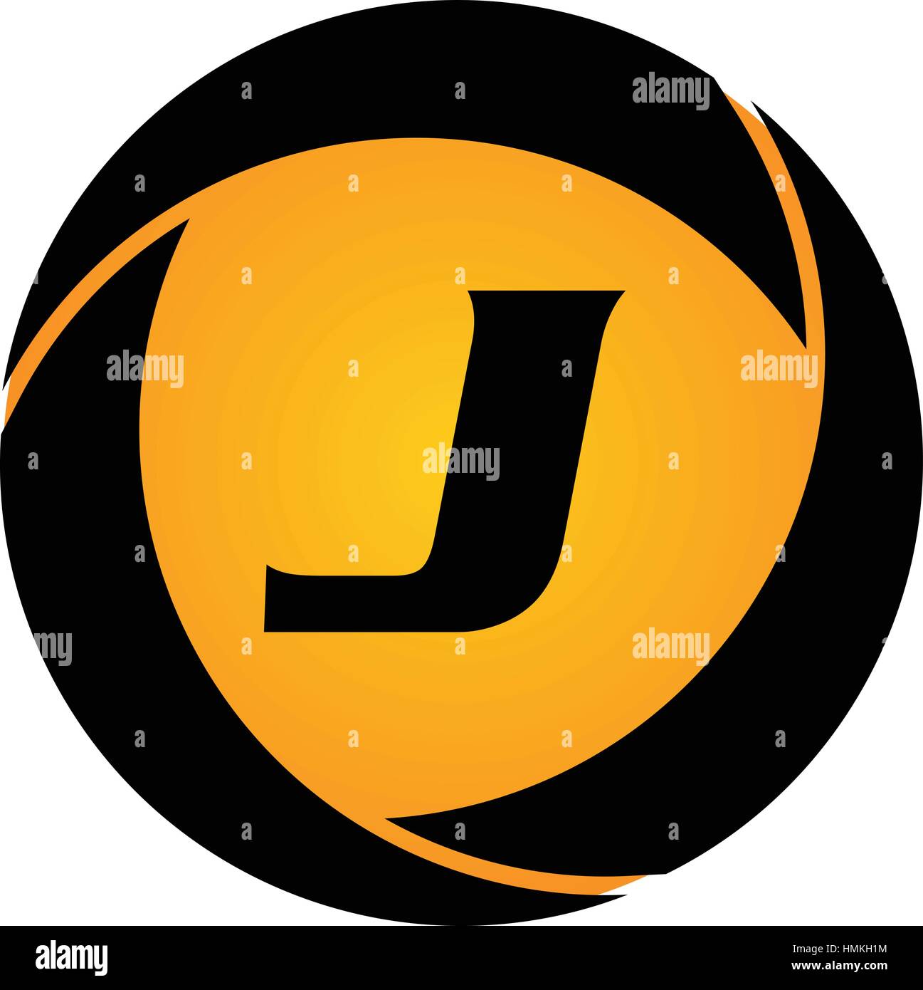 Dynamic Rotation Marketing Business Distribution Letter J Stock Vector ...