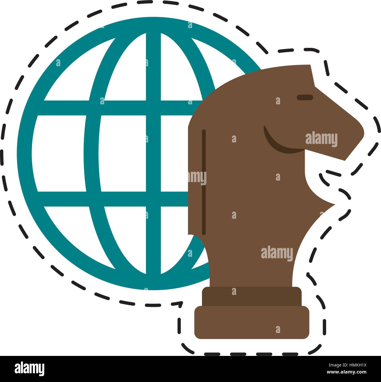 globe strategy business concept-dotted line Stock Vector Image & Art ...