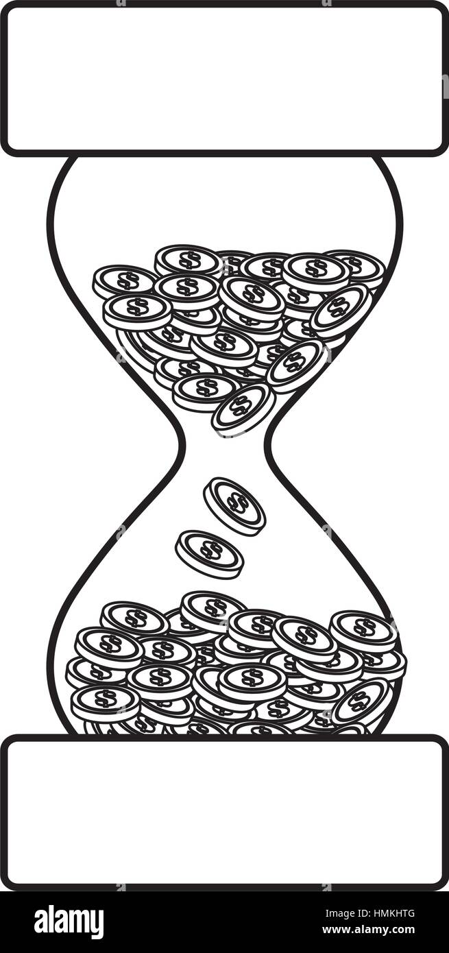 time is money sandclock hourglass icon image vector illustration design ...