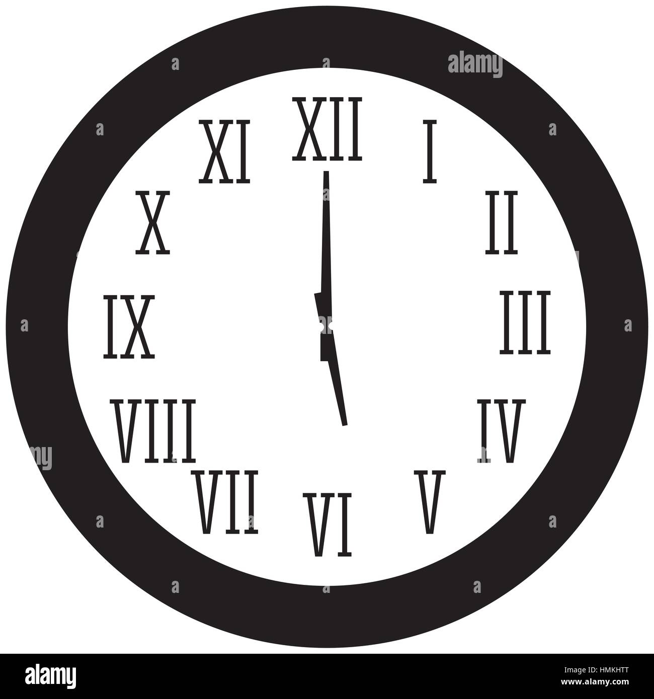 clock with roman numbers icon image vector illustration design Stock