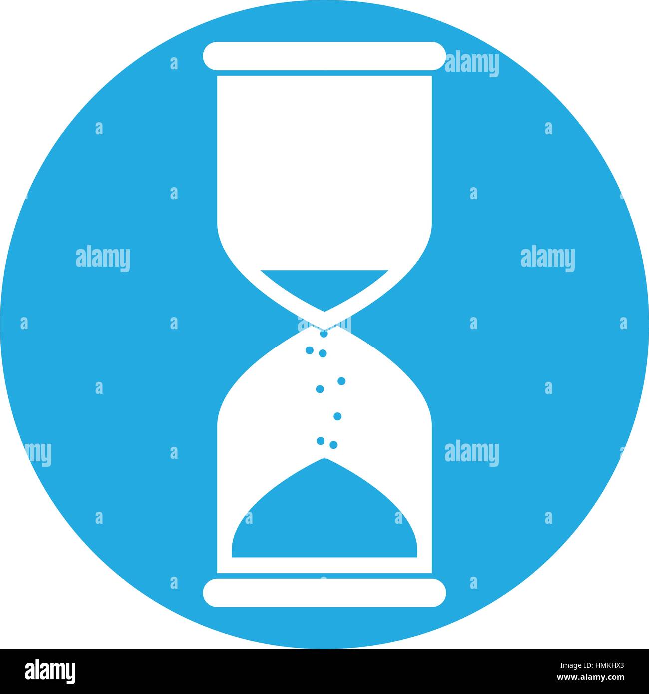 sandclock hourglass icon image two tone button vector illustration ...