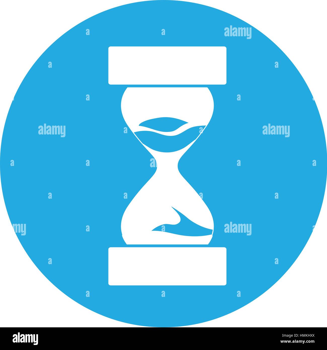 sandclock hourglass icon image two tone button vector illustration ...