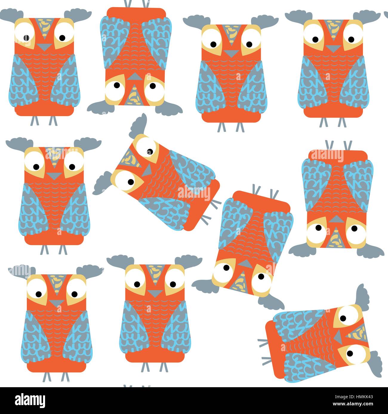 Owls seamless pattern, vector Stock Vector Image & Art - Alamy