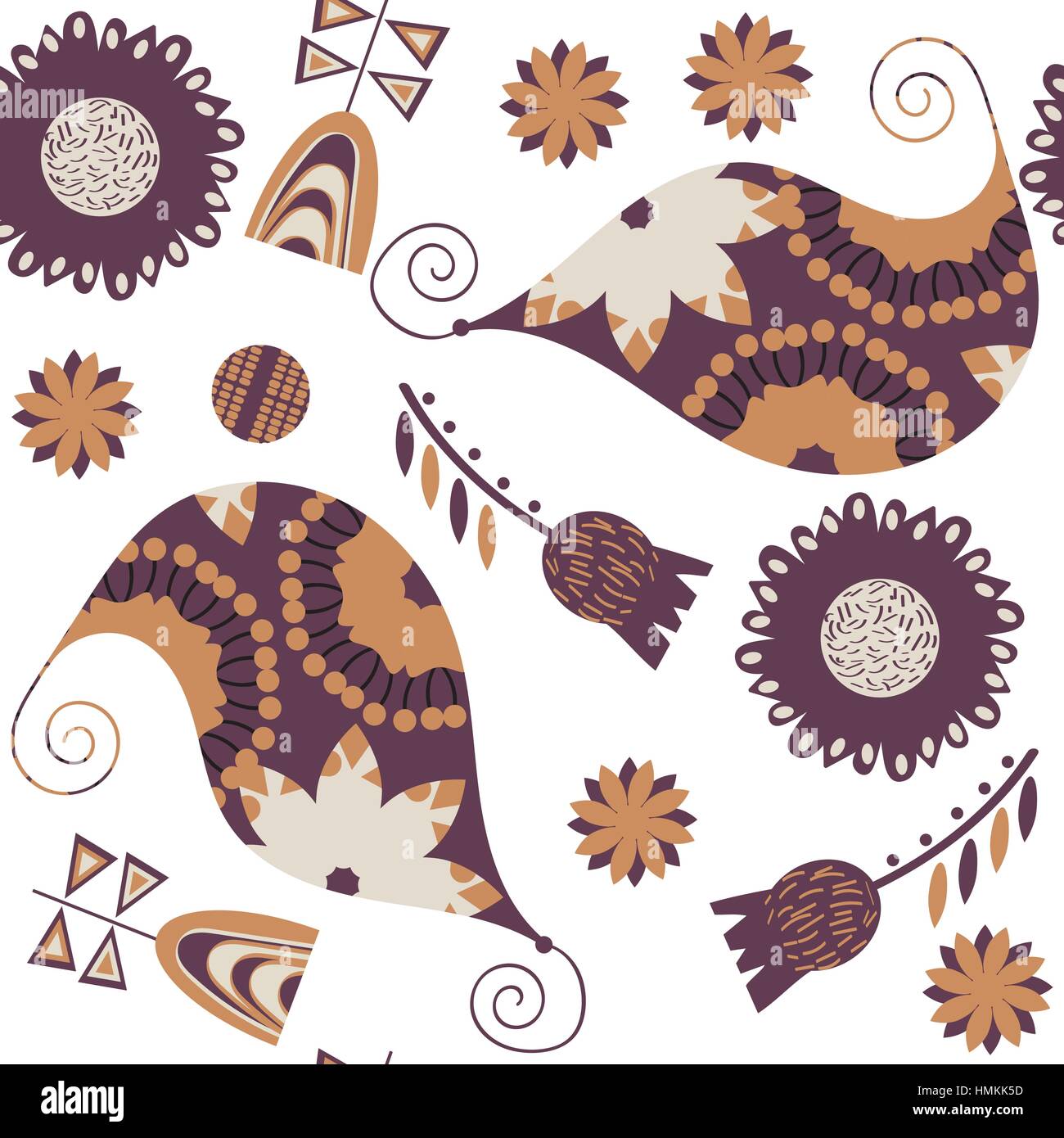 Floral seamless pattern, vector Stock Vector Image & Art - Alamy