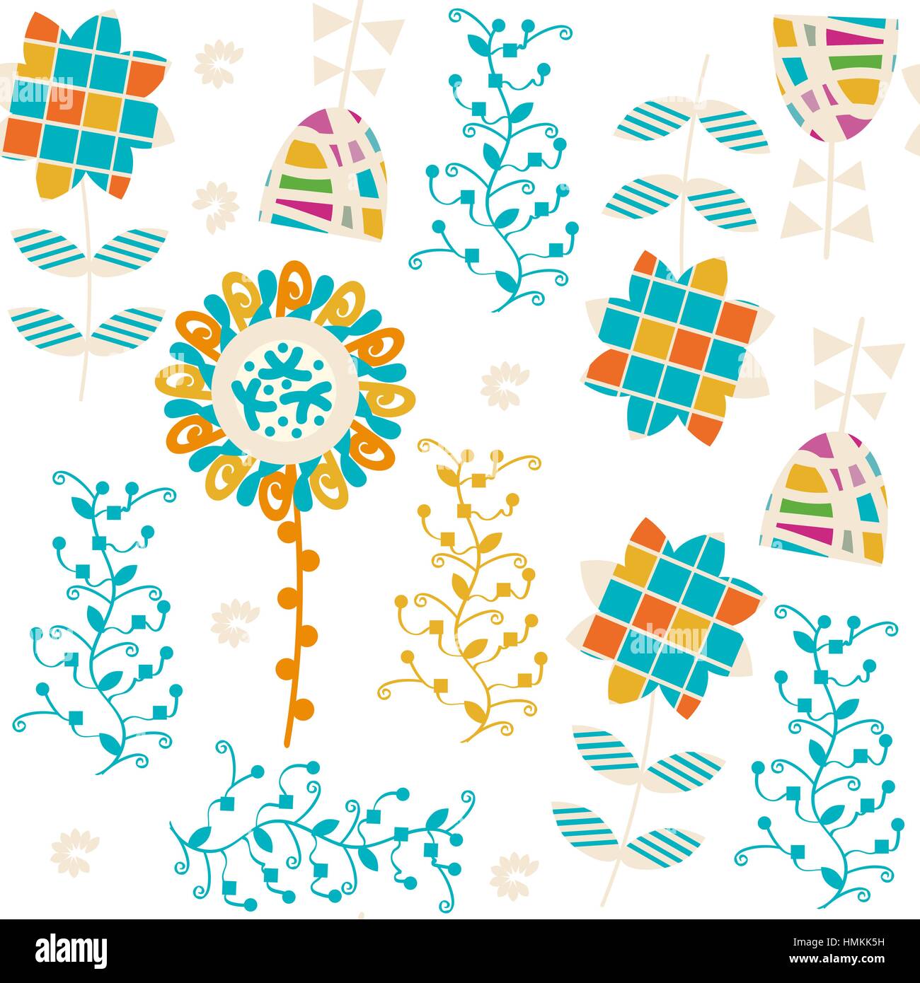 Floral seamless pattern, vector Stock Vector Image & Art - Alamy